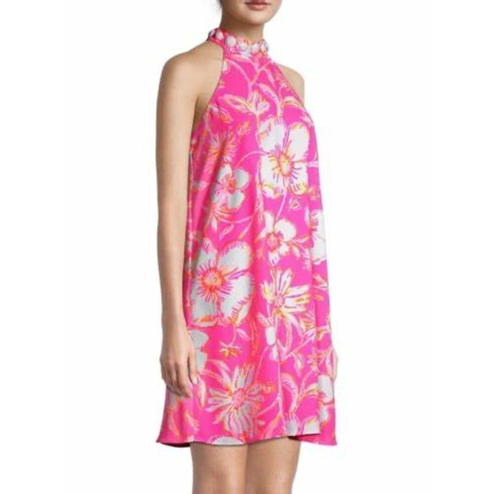 Lilly Pulitzer NEW Pink Floral Alli Swing Dress Size S